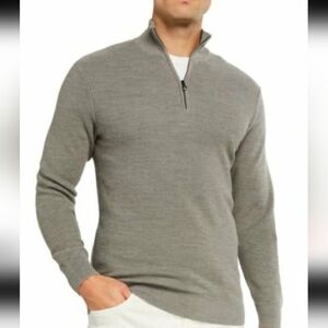 💕💕💕 5 for $20 Alfani quarter zip long sleeve shirt light sweater M men's gray